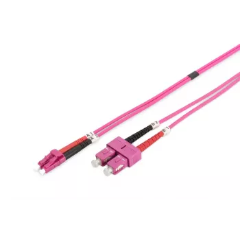 DIGITUS Kabel światłowodowy, LC na SC wielomodowy OM4 - 50/125 µ, duplex, kolor RAL4003, długość 2m
