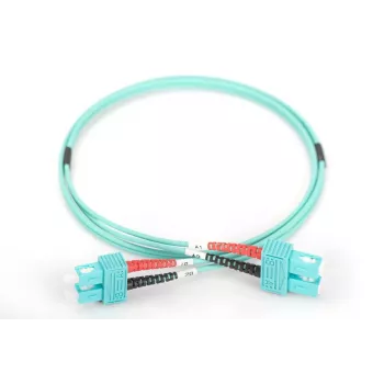 Patchcord światłowodowy DIGITUS, SC do SC wielomodowy 50/125 µ, dupleks, długość 1 m, klasa OM3