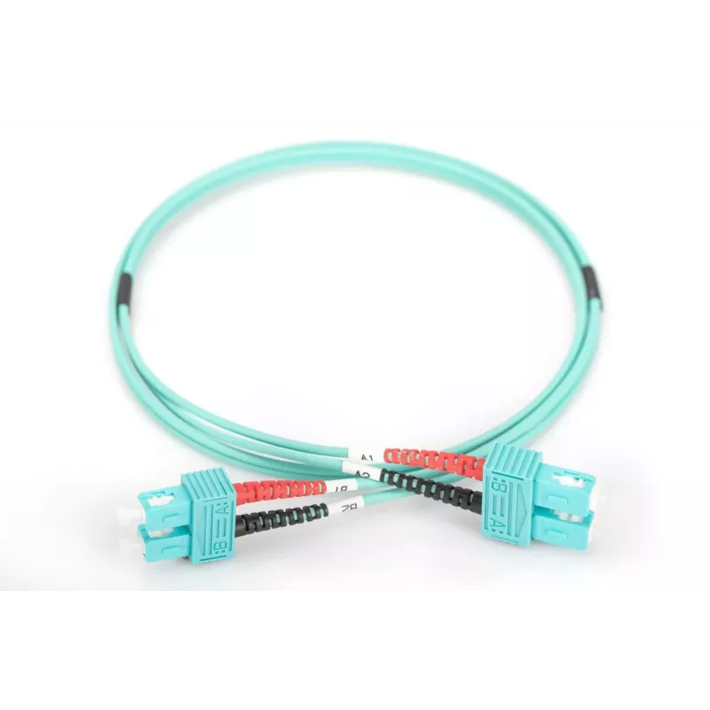 Patchcord światłowodowy DIGITUS, SC do SC wielomodowy 50/125 µ, dupleks, długość 1 m, klasa OM3