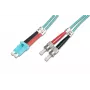 Patchcord światłowodowy DIGITUS, LC na ST wielomodowy 50/125 µ, dupleks, długość 5 m, klasa OM3