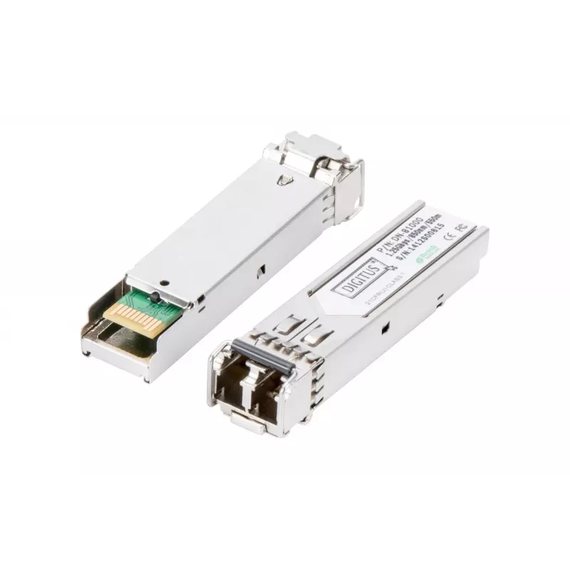 Moduł SFP DIGITUS 1,25 Gbps, do 550 m wielomodowy, złącze duplex LC 1000Base-SX, 850 nm