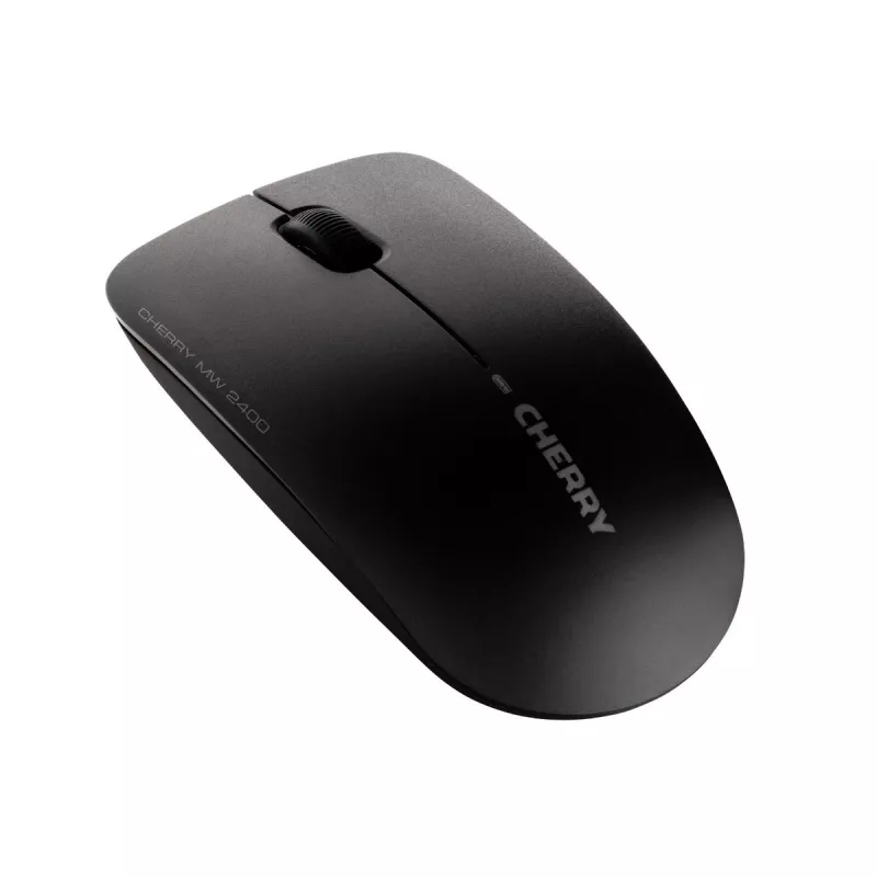 Mysz bezprzewodowa CHERRY MW 2400, czarna, USB, symetryczna, optyczna, bezprzewodowa RF, 1200 DPI, czarna