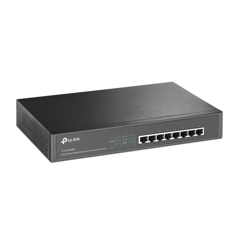 TP-Link TL-SG1008MP Niezarządzalny Gigabit Ethernet (10/100/1000) Power over Ethernet (PoE) 1U Czarny