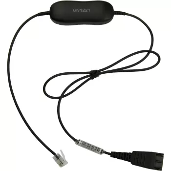 Jabra GN1221 ogranicznik dźwięku QD na RJ9, kabel, czarny