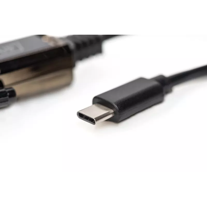DIGITUS USB Type C 2.0 na szeregowy konwerter, kabel DSUB 9M 1m
