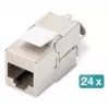 DIGITUS Modularny panel krosowy - ekranowany z 24x DN-93615 24-portowy 1U do montażu w szafie szary RAL 7035