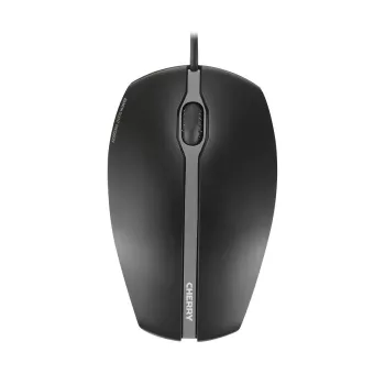CHERRY GENTIX SILENT mysz przewodowa, czarna, USB, oburęczna, optyczna, USB Type-A, 1000 DPI, czarna