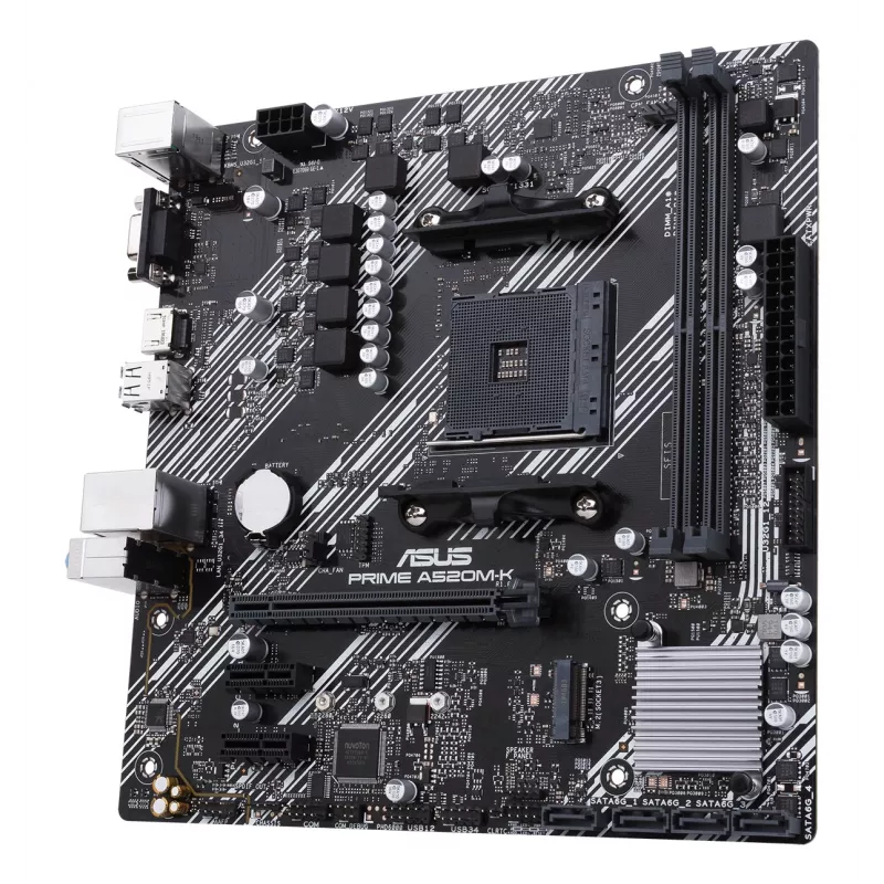 Płyta główna ASUS PRIME A520M-K, chipset AMD A520, Socket AM4, micro ATX, 2x DDR4, 64 GB, 1x M.2, 4x SATA III, HDMI 2.1