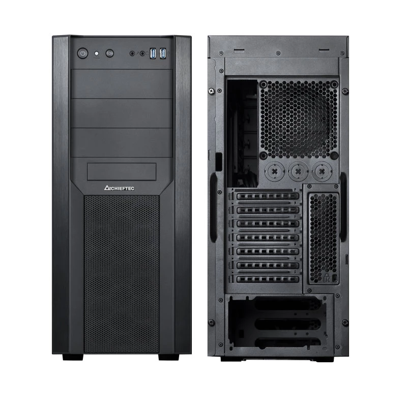Obudowa PC CHIEFTEC CW-01B-OP Tower Czarna — SPCC, 7×3,5 cala zatok, 7×2,5 cala zatok, 3×5,25 cala zatok, GPU do 410 mm