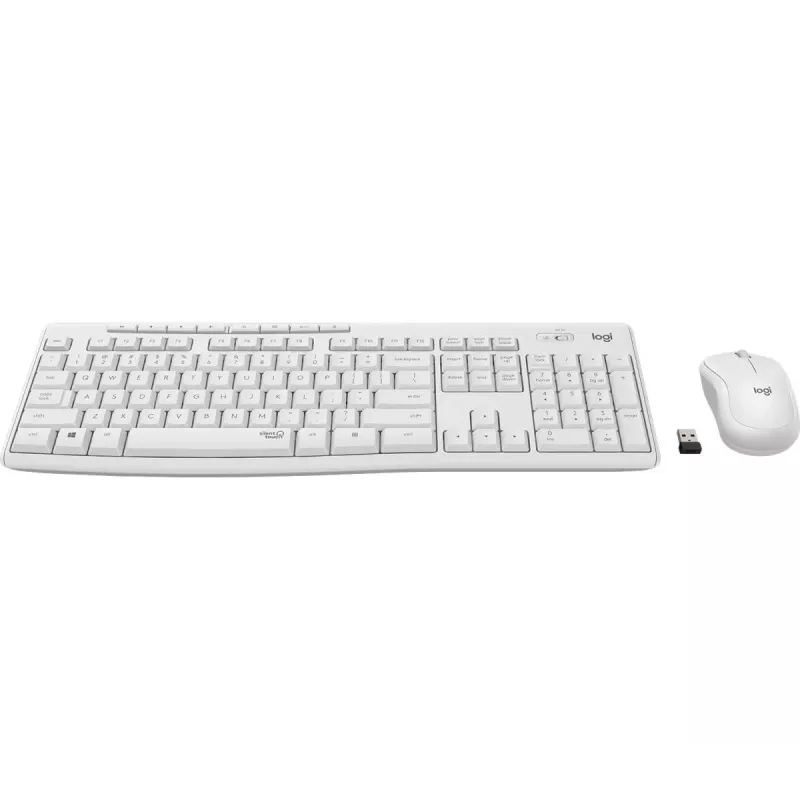 LOGITECH Mk295 Silent Wireless Combo Biało-kremowy Qwertz Niemiecki