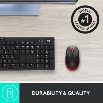 Mysz Logitech M190 Wireless USB czerwony