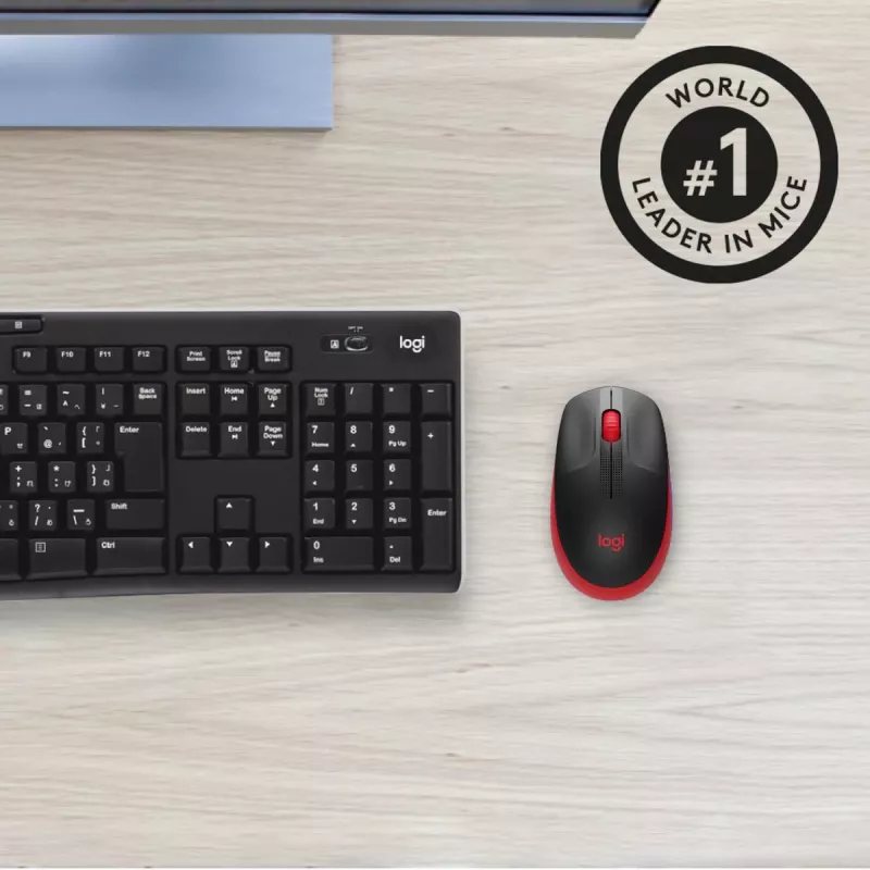 Mysz Logitech M190 Wireless USB czerwony