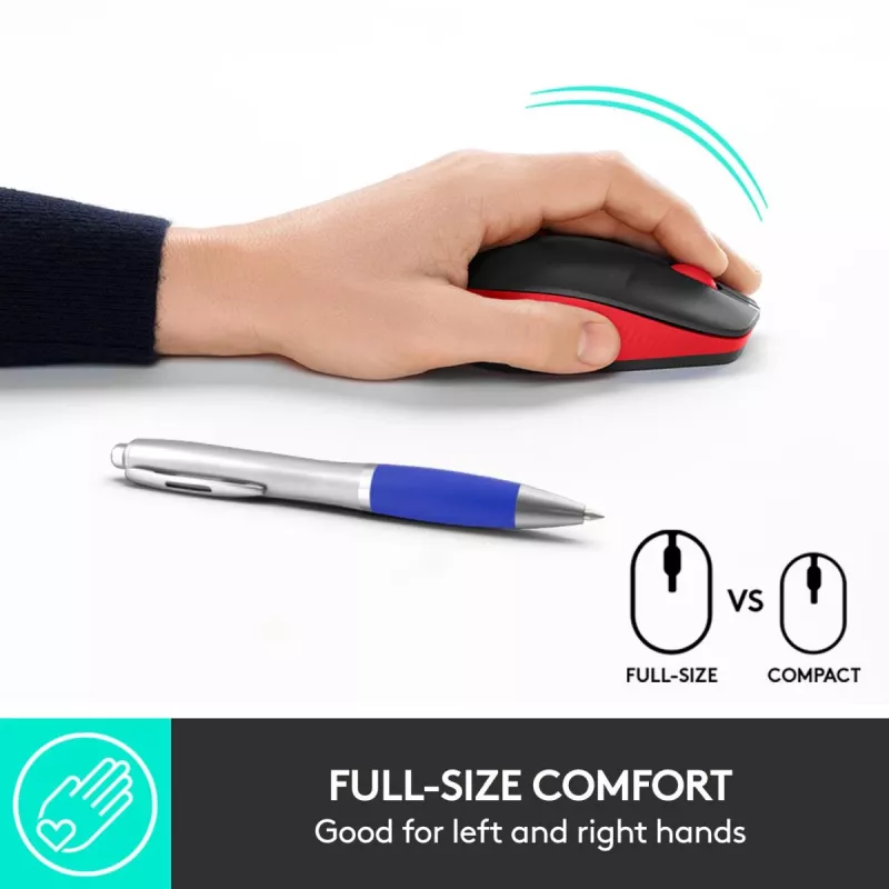 Mysz Logitech M190 Wireless USB czerwony