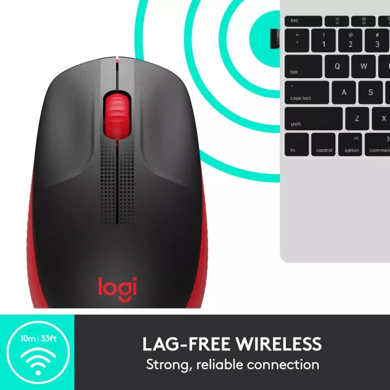 Mysz Logitech M190 Wireless USB czerwony