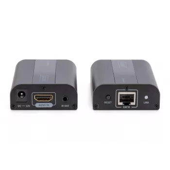Zestaw przedłużacza HDMI DIGITUS 4K, HDMI 2.0 30/60 m przez kabel sieciowy (CAT6, 6a, 7), UHD 4K2K/60 Hz