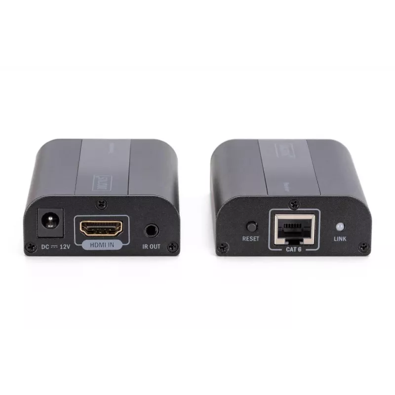 Zestaw przedłużacza HDMI DIGITUS 4K, HDMI 2.0 30/60 m przez kabel sieciowy (CAT6, 6a, 7), UHD 4K2K/60 Hz