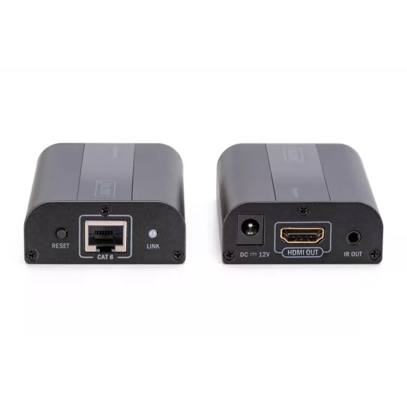Zestaw przedłużacza HDMI DIGITUS 4K, HDMI 2.0 30/60 m przez kabel sieciowy (CAT6, 6a, 7), UHD 4K2K/60 Hz