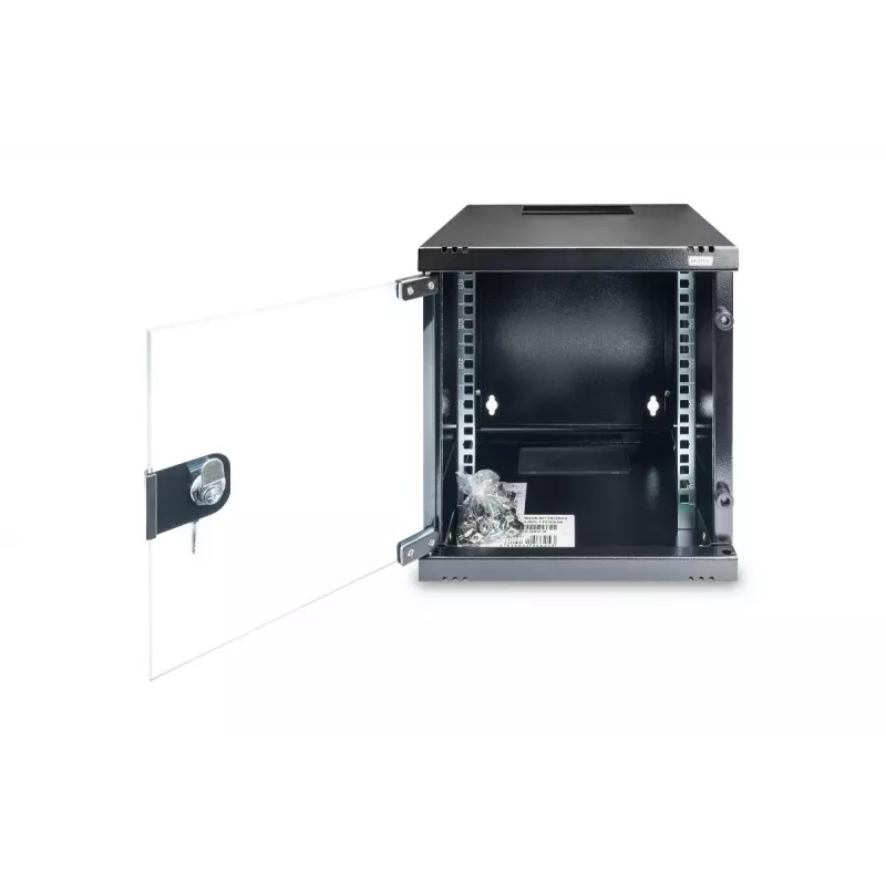 DIGITUS Szafa wisząca 254 mm (10in) 6U 330x312x300 mm, kolor czarny (RAL 9005)
