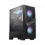 MSI MAG FORGE 100R Mid Tower Gaming Computer Case 'Czarny, 2x 120mm ARGB PWM Fan, 1x 120mm Fan, 1-6 ARGB Hub, Mystic Light Sync, Tempered Glass Panel, ATX, mATX, mini-ITX'