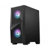 MSI MAG FORGE 100R Mid Tower Gaming Computer Case 'Czarny, 2x 120mm ARGB PWM Fan, 1x 120mm Fan, 1-6 ARGB Hub, Mystic Light Sync, Tempered Glass Panel, ATX, mATX, mini-ITX'