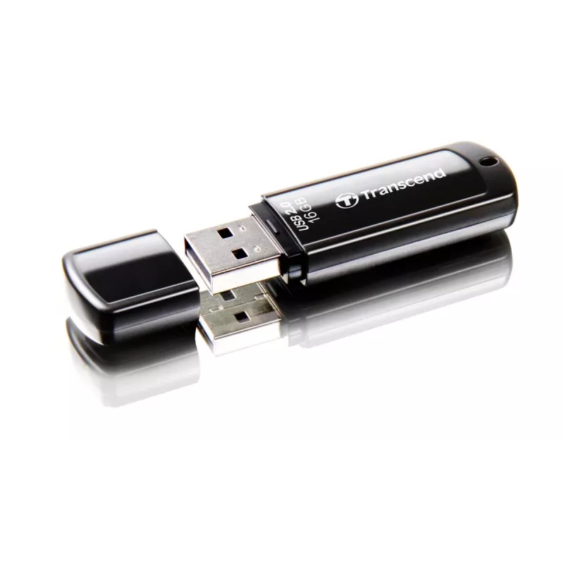 TRANSCEND Jetflash 350 - pamięć USB 16 GB - USB 2.0 - czarna
