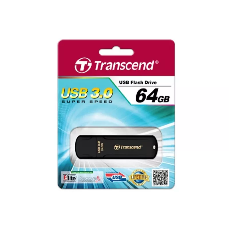 TRANSCEND Jetflash 700 - 64GB pamięć USB - USB 3.0 - Czarny