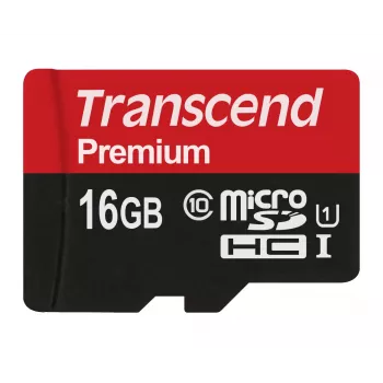 Pamięć flash Transcend 16 GB MicroSDHC Class 10 UHS-I TS16GUSDCU1