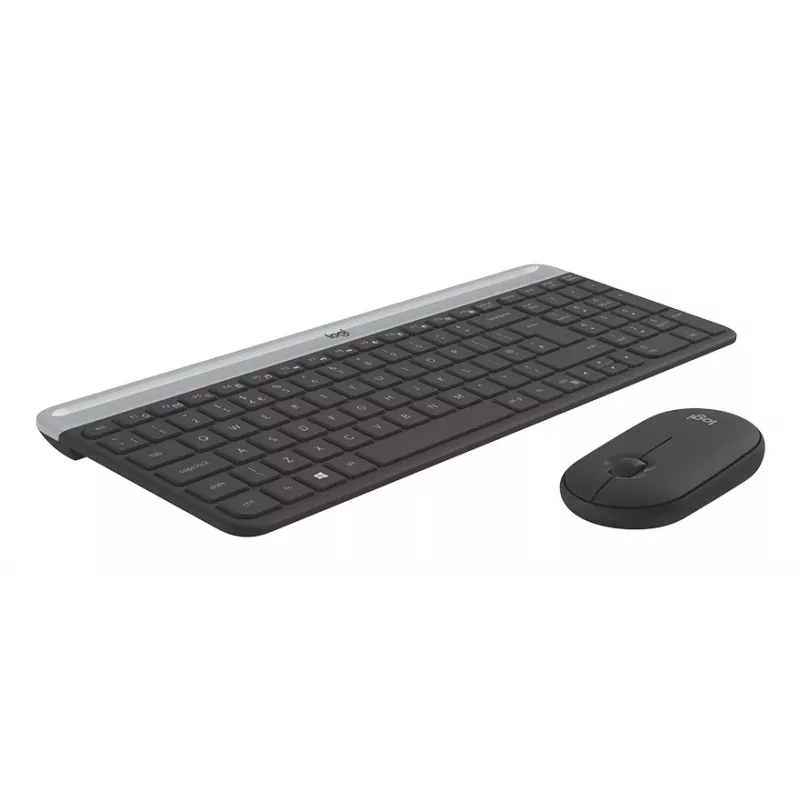 LOGITECH cienki Wireless klawiatura-mysz Combo Mk470 - Graphite - Deutsch Qwertz