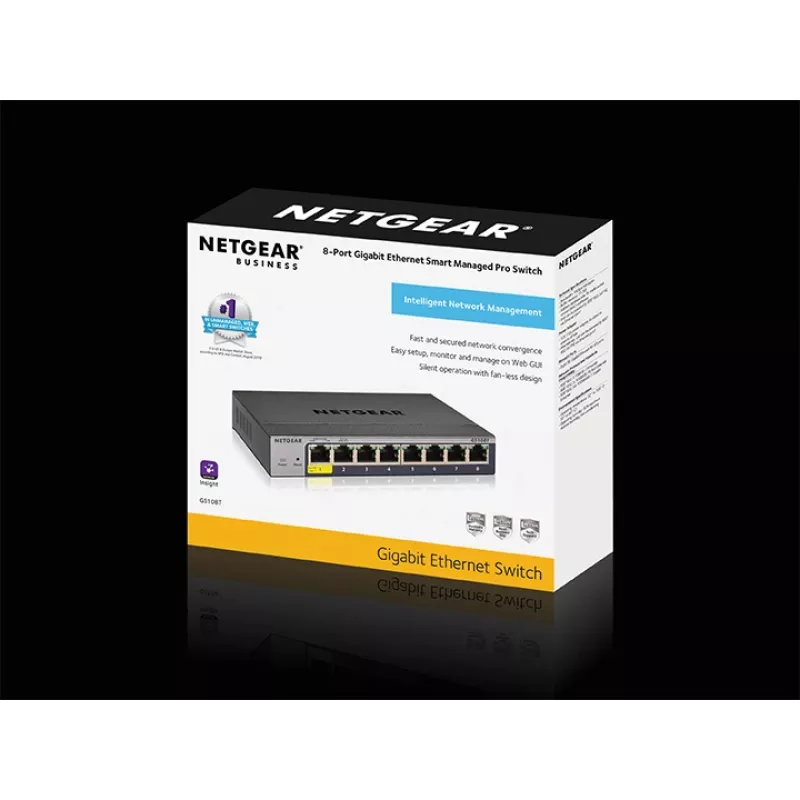 NETGEAR GS108Tv3 zarządzalny przełącznik L2 Gigabit Ethernet (10/100/1000) szary