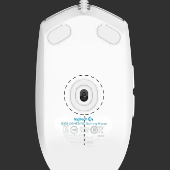 LOGITECH G203 Lightsync Gaming mysz USB biały