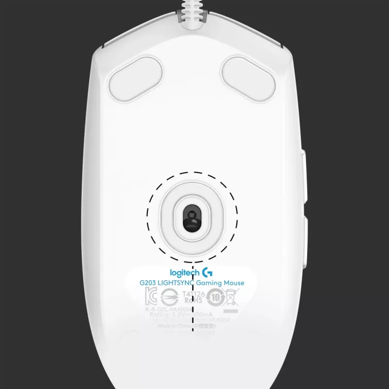 LOGITECH G203 Lightsync Gaming mysz USB biały