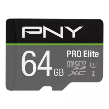 PNY Micro-sd Pro Elite 64GB Class 10 Uhs-i U3 A1 V30 Sd Adapter