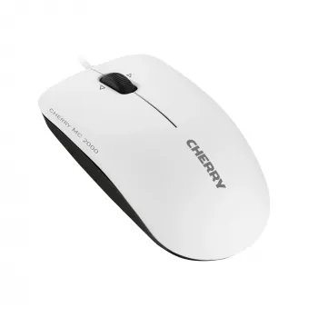 Mysz przewodowa CHERRY MC 2000 z rolką uchylną, jasnoszara, USB, symetryczna, dioda IR LED, USB typu A, 1600 DPI, szara
