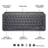 Logitech MX Keys Mini Minimalistyczna bezprzewodowa podświetlana klawiatura - grafitowa - QWERTZ niemiecki