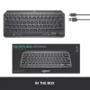 Logitech MX Keys Mini Minimalistyczna bezprzewodowa podświetlana klawiatura - grafitowa - QWERTZ niemiecki