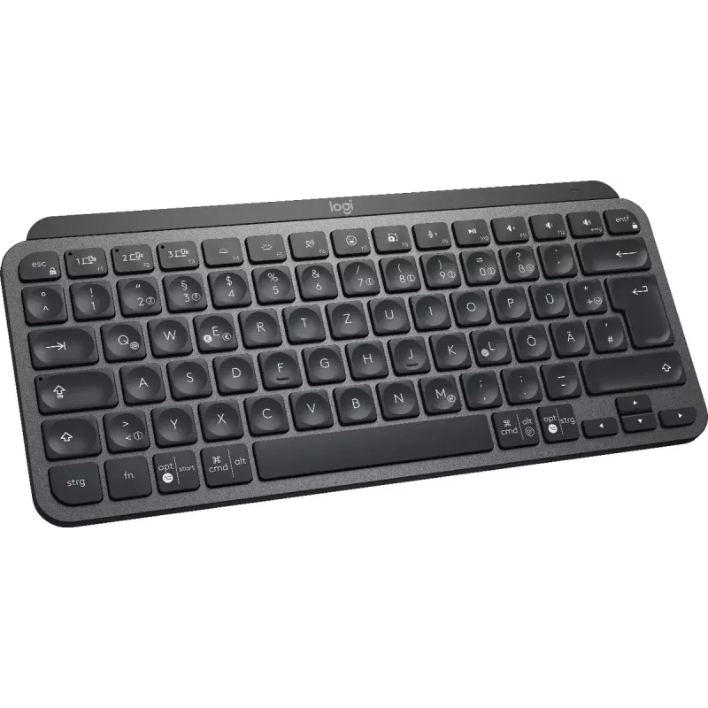 Logitech MX Keys Mini Minimalistyczna bezprzewodowa podświetlana klawiatura - grafitowa - QWERTZ niemiecki