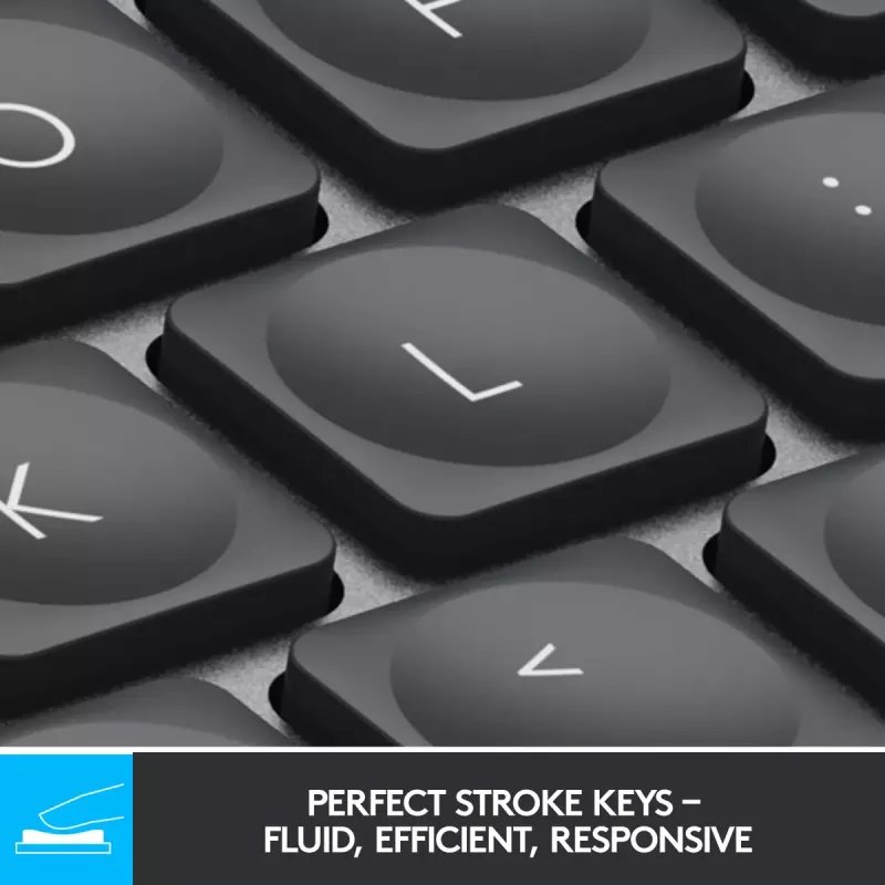 Logitech MX Keys Mini Minimalistyczna bezprzewodowa podświetlana klawiatura - grafitowa - QWERTZ niemiecki