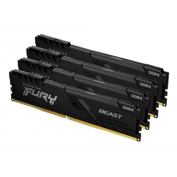 Kingston Technology FURY Beast 128GB 3200MT/s DDR4 CL16 DIMM (zestaw 4 szt.) czarny
