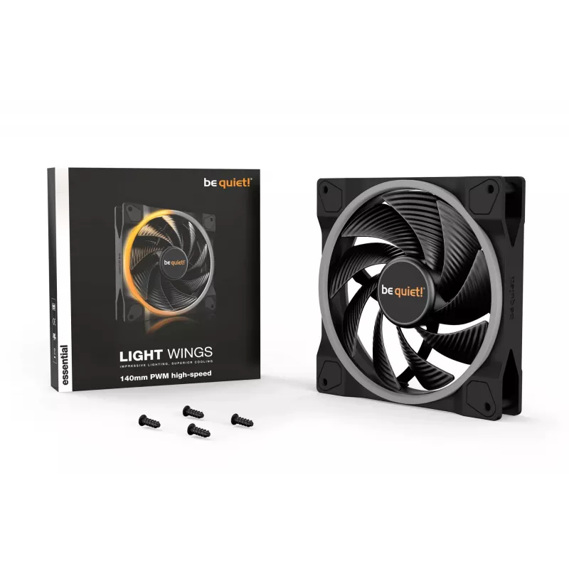 be quiet! Light Wings 140mm ARGB PWM High Speed Fan Czarny