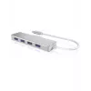 ICY BOX IB-HUB1425-C3 USB 3.2 Gen 1 (3.1 Gen 1) Type-C 5000 Mbit/s Srebrny