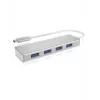 ICY BOX IB-HUB1425-C3 USB 3.2 Gen 1 (3.1 Gen 1) Type-C 5000 Mbit/s Srebrny