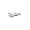 ICY BOX IB-HUB1425-C3 USB 3.2 Gen 1 (3.1 Gen 1) Type-C 5000 Mbit/s Srebrny