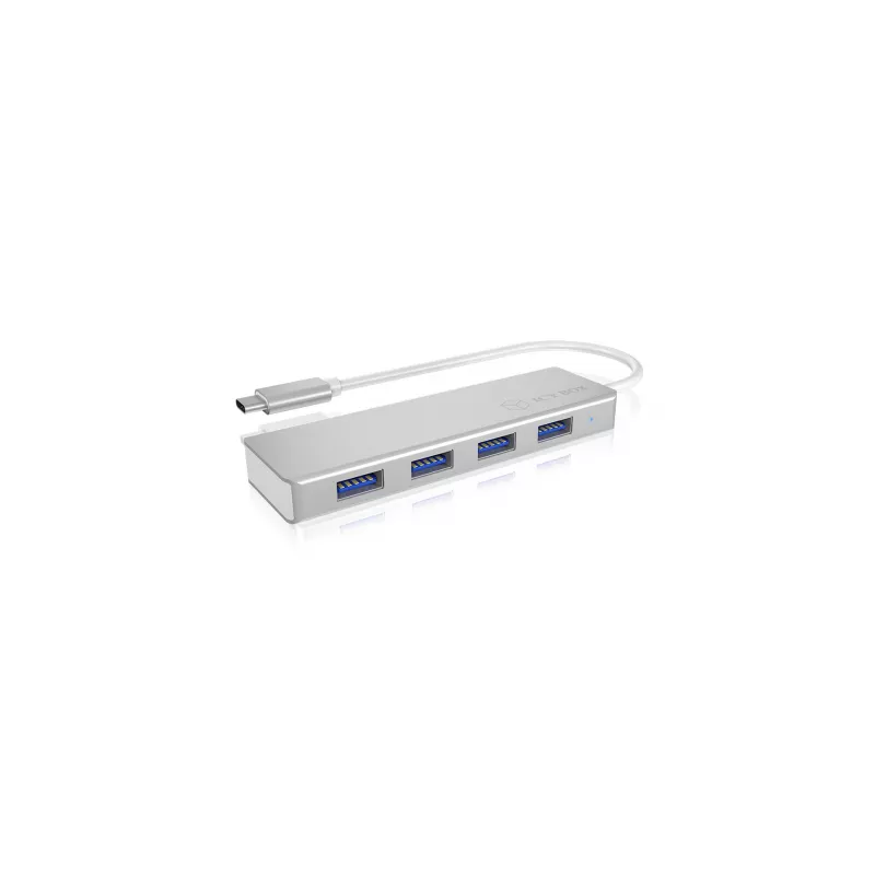 ICY BOX IB-HUB1425-C3 USB 3.2 Gen 1 (3.1 Gen 1) Type-C 5000 Mbit/s Srebrny