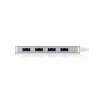 ICY BOX IB-HUB1425-C3 USB 3.2 Gen 1 (3.1 Gen 1) Type-C 5000 Mbit/s Srebrny