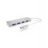 ICY BOX IB-HUB1425-C3 USB 3.2 Gen 1 (3.1 Gen 1) Type-C 5000 Mbit/s Srebrny