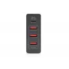 DIGITUS 4-portowa ładowarka USB, 72 W 1x USB-C (PD) 5,9,15,20 V/3 A, 3x USB-A 5 V/2,4 A, czarna
