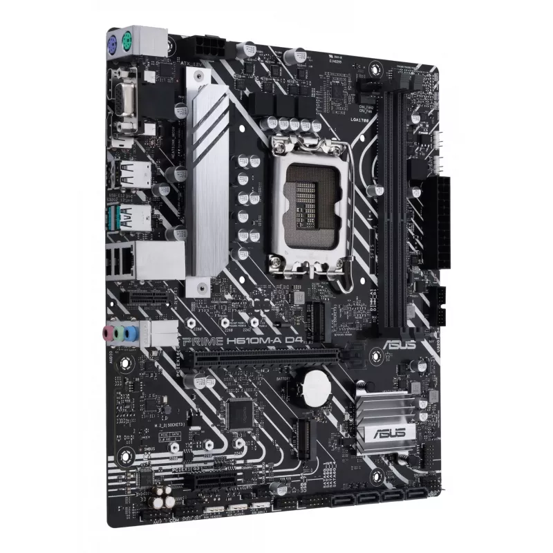 Płyta główna ASUS PRIME H610M-A D4-CSM, Intel H610, LGA 1700, micro ATX, DDR4, 2x DIMM, 64GB, 2x M.2, 4x SATA III, HDMI 2.1, DP 1.4