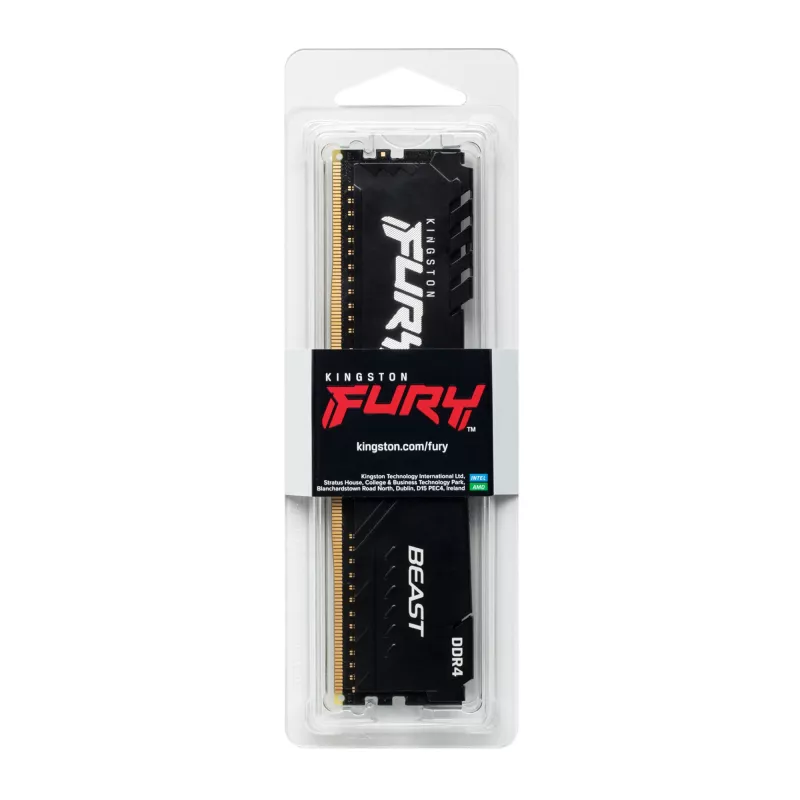 Kingston Technology FURY Beast 8GB 3600MT/s DDR4 CL17 DIMM Czarny
