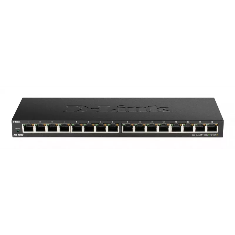 D-Link DGS-1016S Niezarządzalny przełącznik Gigabit Ethernet (10/100/1000) Czarny