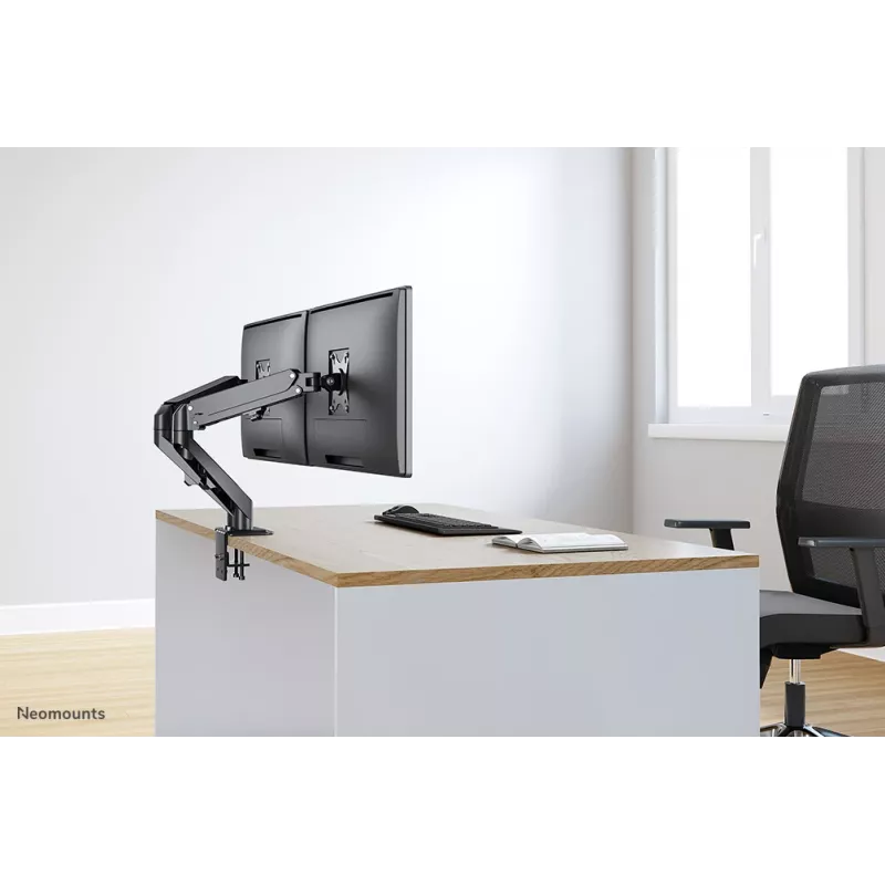 Neomounts DS70-700BL2 ramię do monitora 17-27 cali - sprężyna gazowa, zacisk, 7 kg, 43,2 cm (17 cali), 68,6 cm (27 cali), 100 x 100 mm, czarny